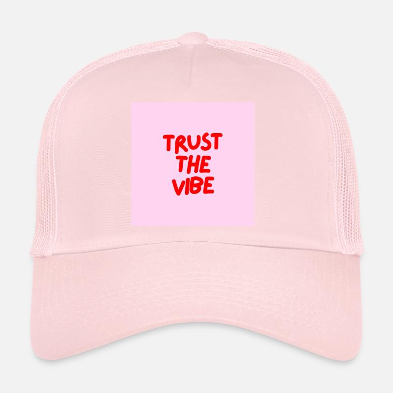 Minimalist TRUST THE VIBE Graphic Tee Design Casquette trucker 