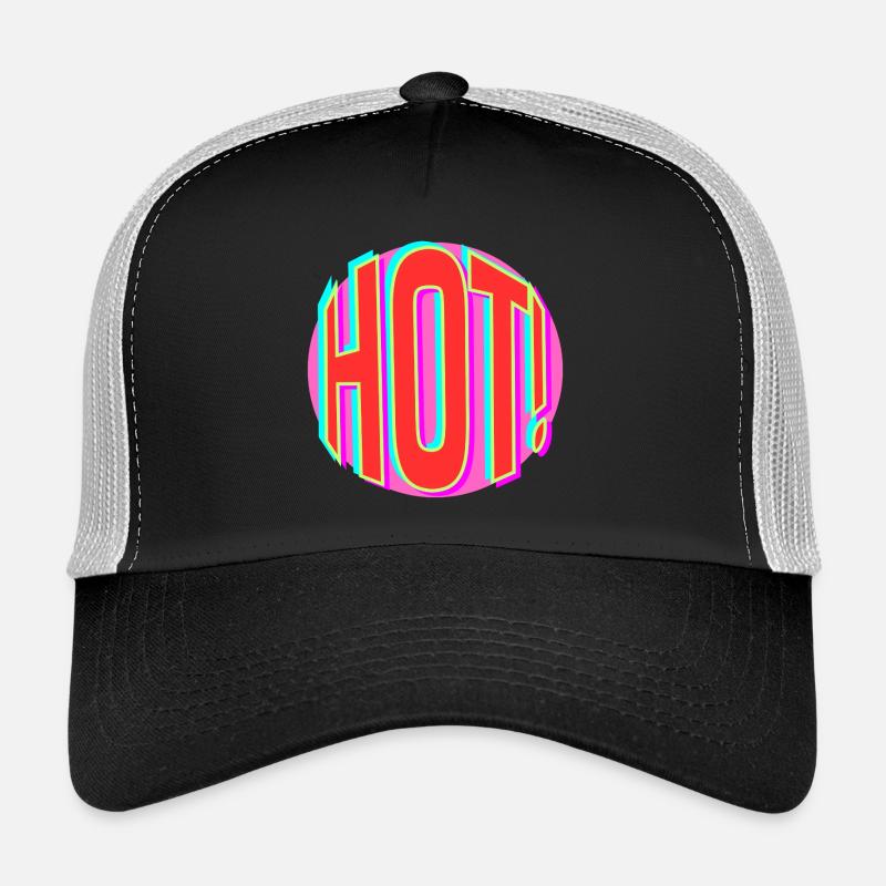 Neon Hot Retro Lettering - Trucker Cap - black/stone grey