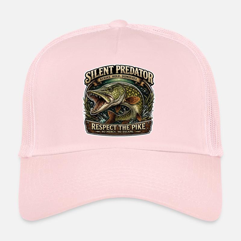 Silent Predator – Respectez le design de pêche au brochet Casquette trucker