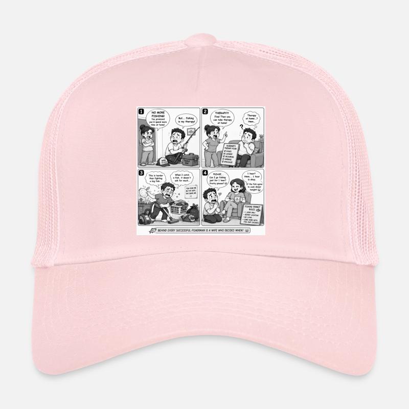 Fishing Therapy: A Comic Dilemma Trucker Cap