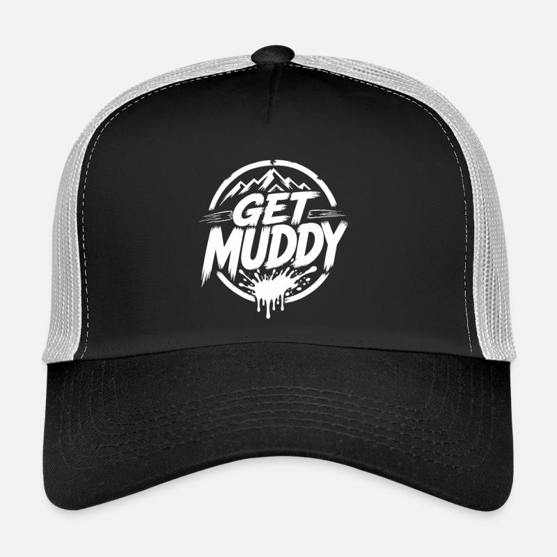 Get Muddy - Logo blanc Casquette trucker 