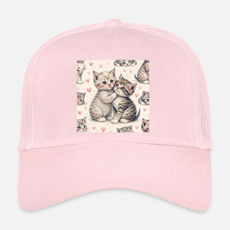 Pastel Kittens Heartfelt Hug Trucker Cap