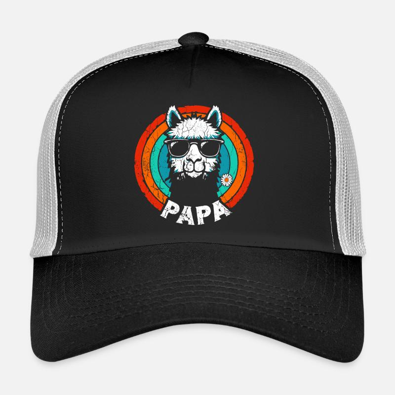 Llama Dad Retro Sunglasses Trucker Cap