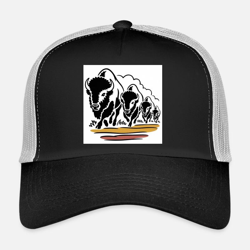 Buffalo horde on the move Trucker Cap