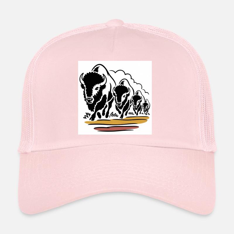 Horde de bisons en mouvement Casquette trucker 