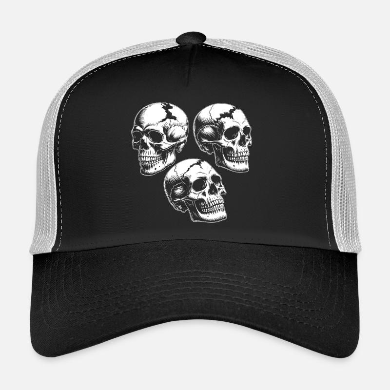 Three Skull Silhouettes Trucker Cap