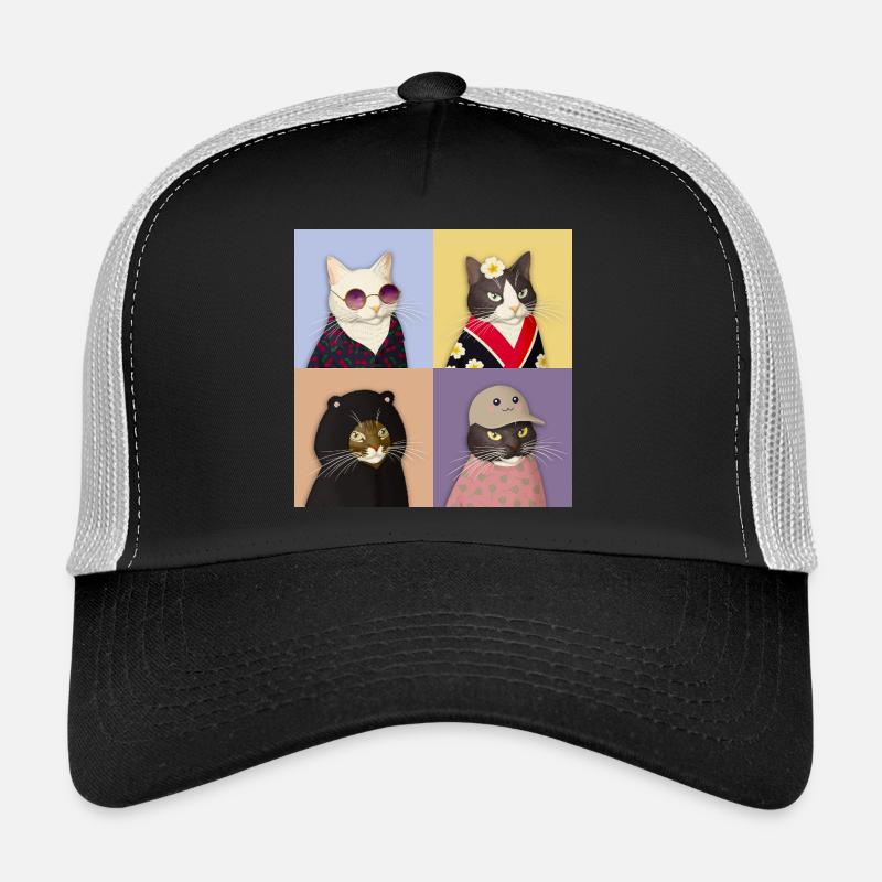 Cat Couture Quartet - Trucker Cap - black/stone grey
