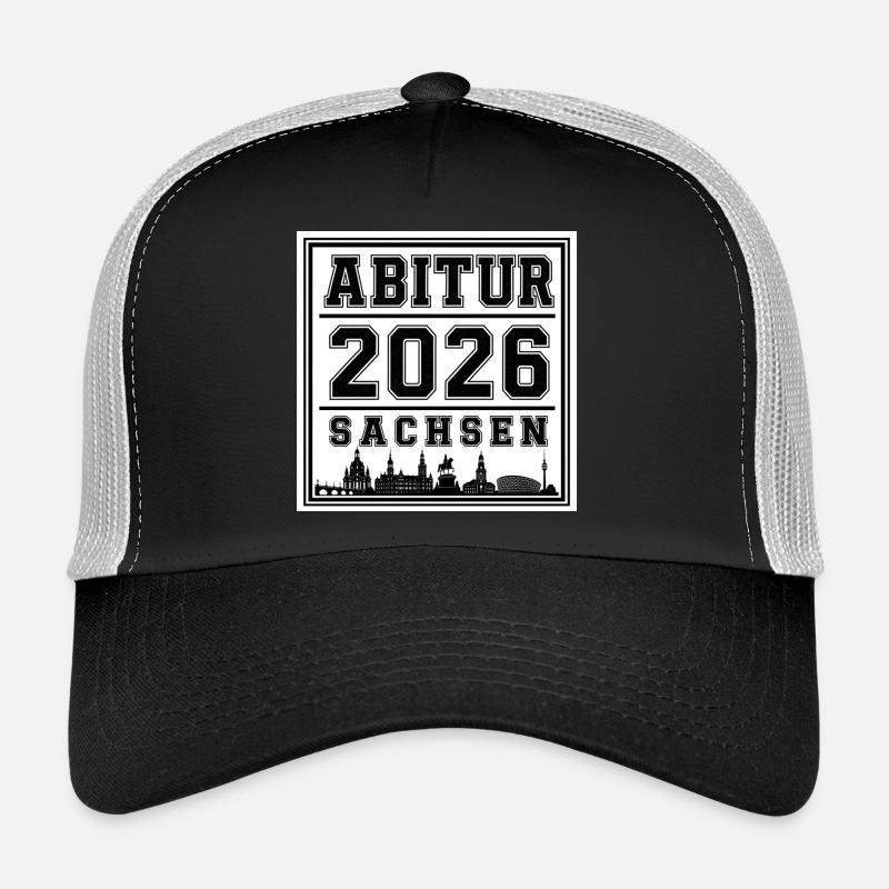 Abitur-2026-Sachsen - Trucker Cap - Schwarz/Steingrau