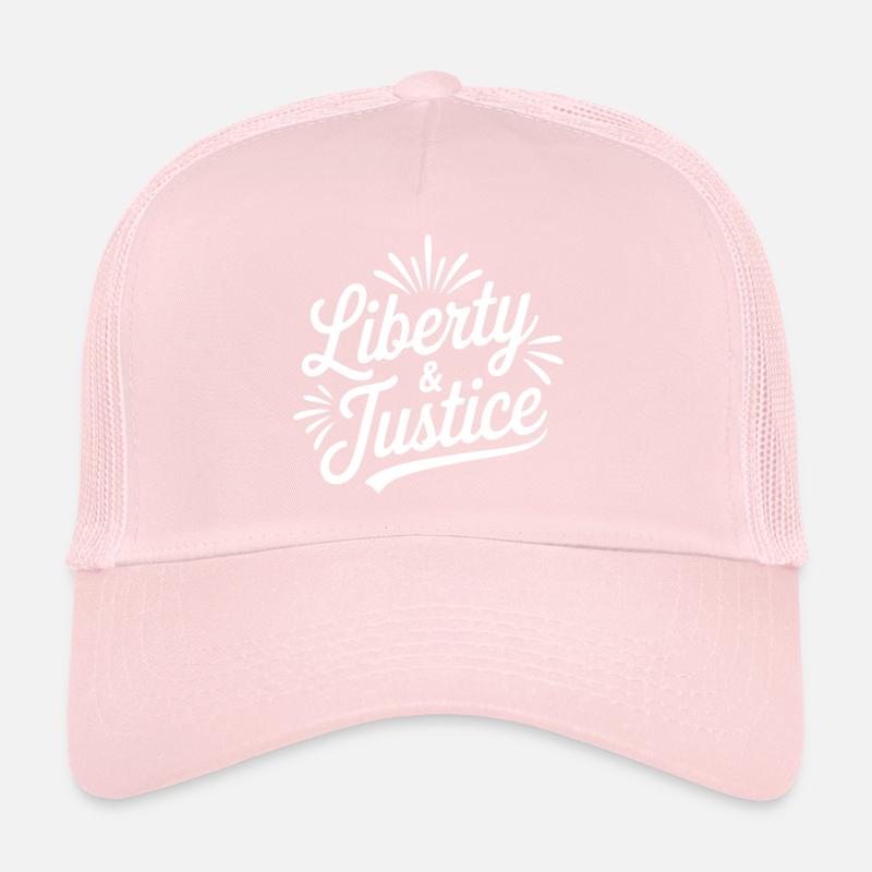 Freedom & Justice Script Trucker Cap
