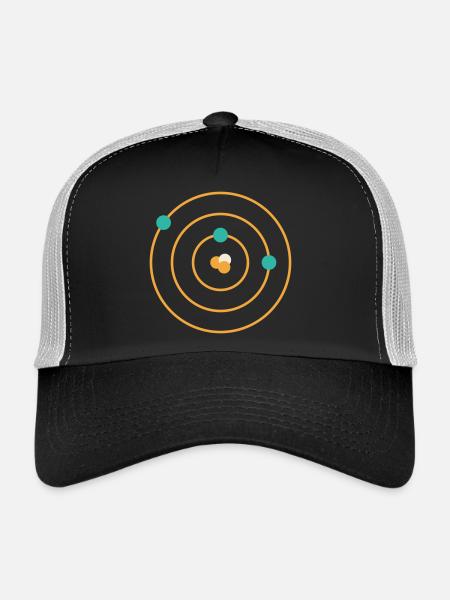Atomic Model - Physics Chemistry Science Nerd - Trucker Cap - black/stone grey - Front