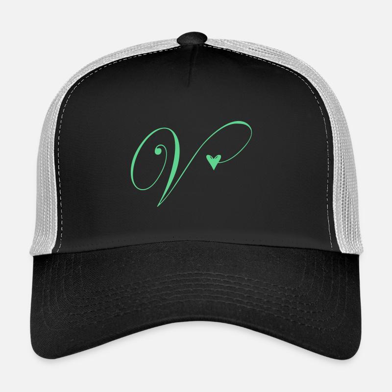 Monogramm V Herz Ranke Trucker Cap