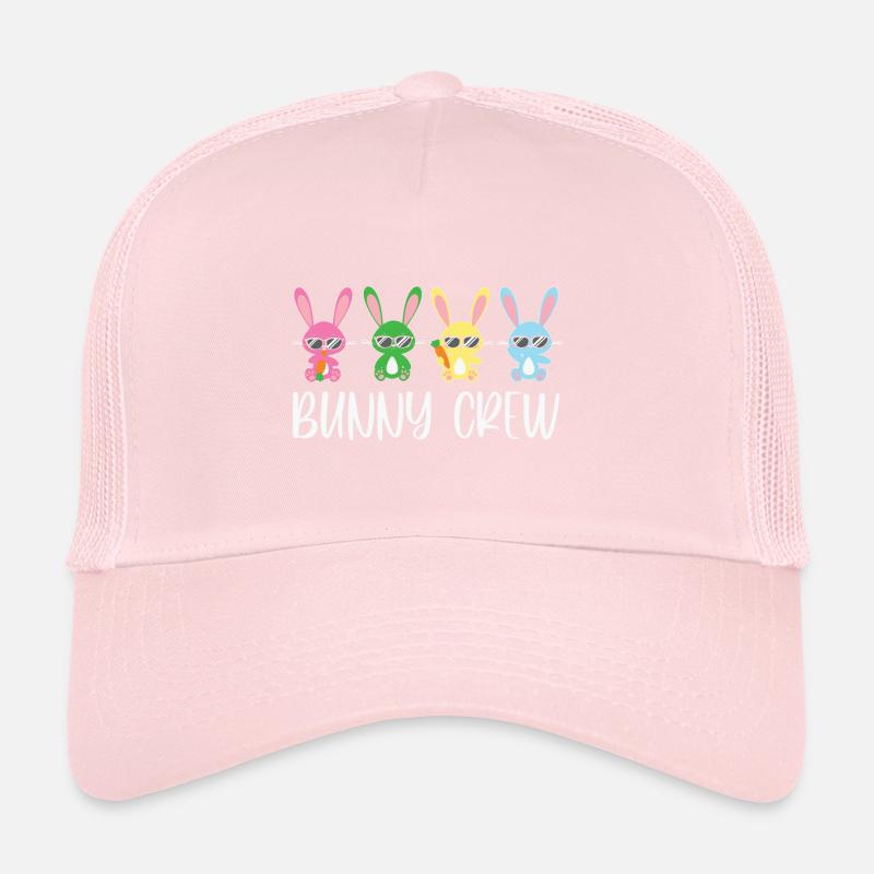Bunny Crew Happy Family Easter Trucker Cap