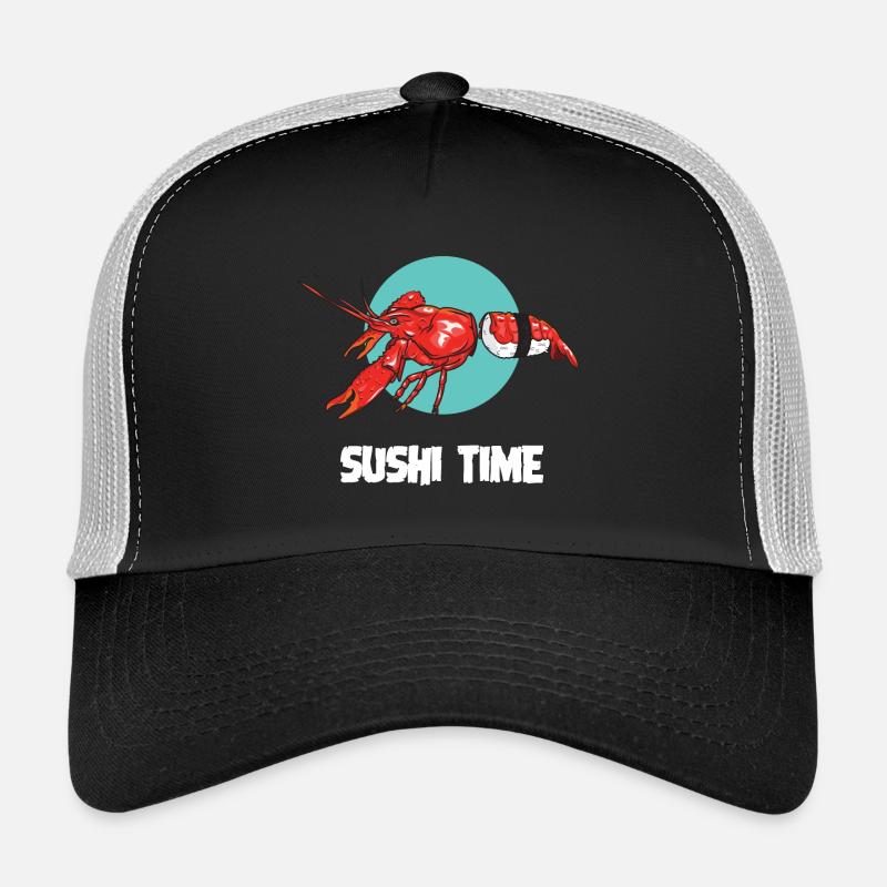 SUSHI TIME-shrimp-b - Trucker Cap - black/stone grey