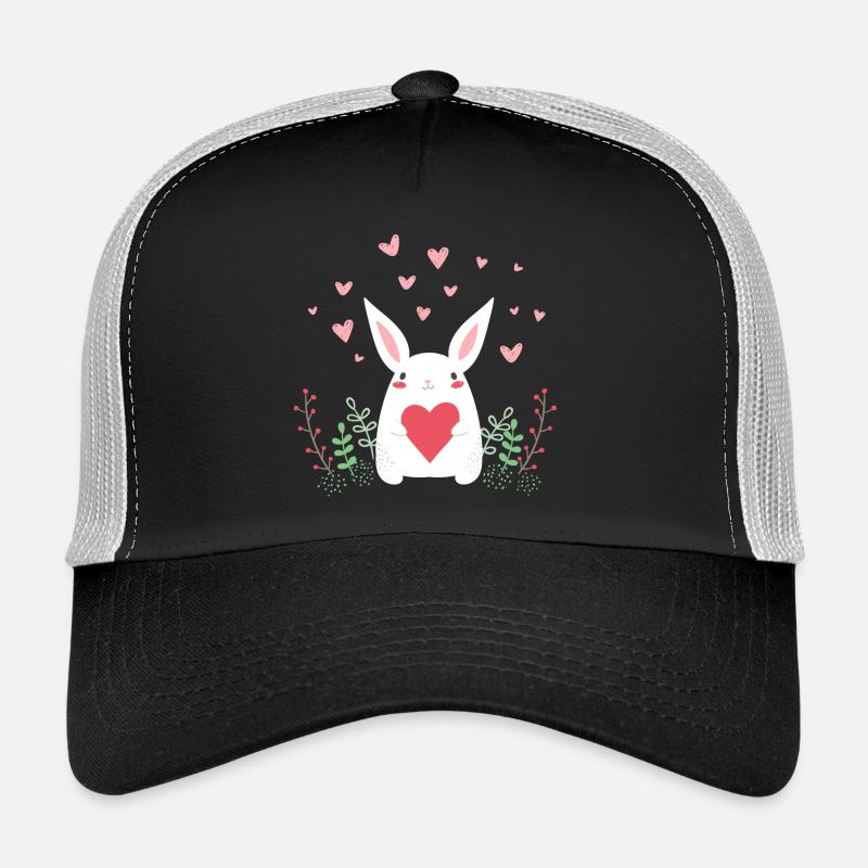 Eastern Bunny Easter Bunny Rabbit Ears Cute LOL - Trucker Cap - black/stone grey