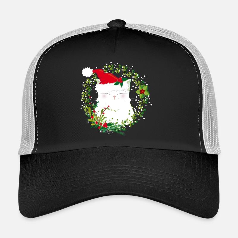Christmas cat - Trucker Cap - black/stone grey