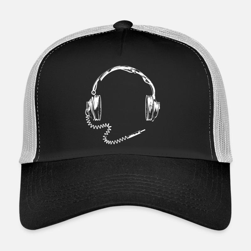 Retro headphones with cable Trucker Cap