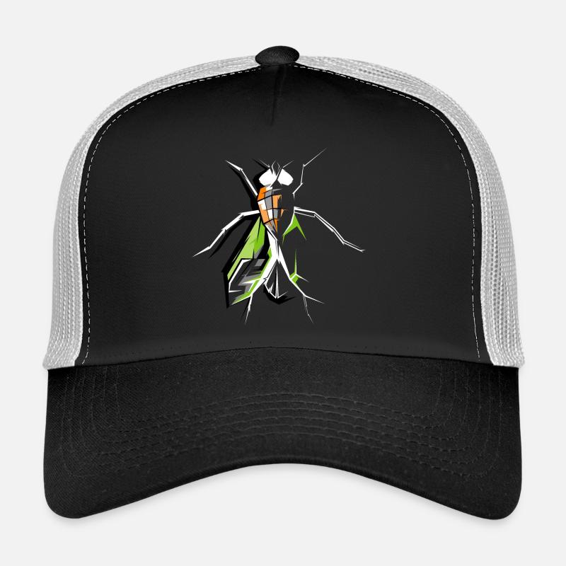 fliege insekten insects fly fliegen symbol vector - Trucker Cap - Schwarz/Steingrau