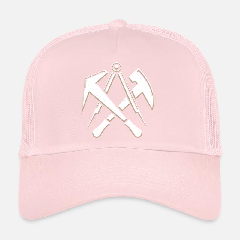 Symbole de la guilde des couvreurs dans un look grunge 3D cool Casquette trucker 