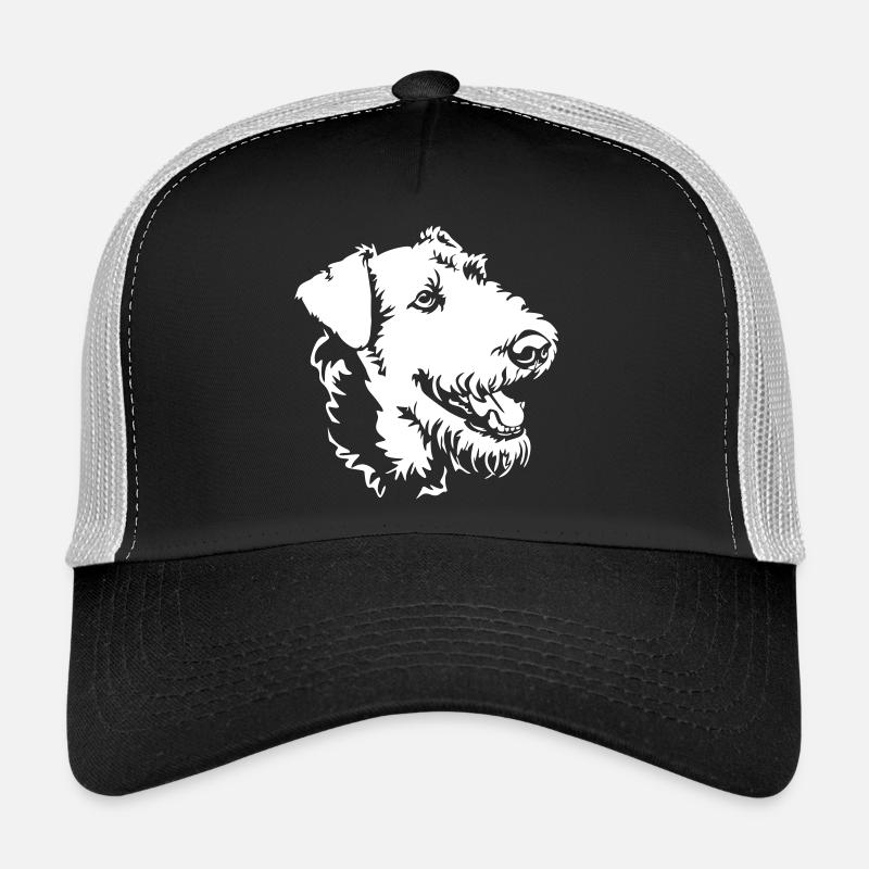 Airedale Terrier Kopf "Black Edition" Trucker Cap