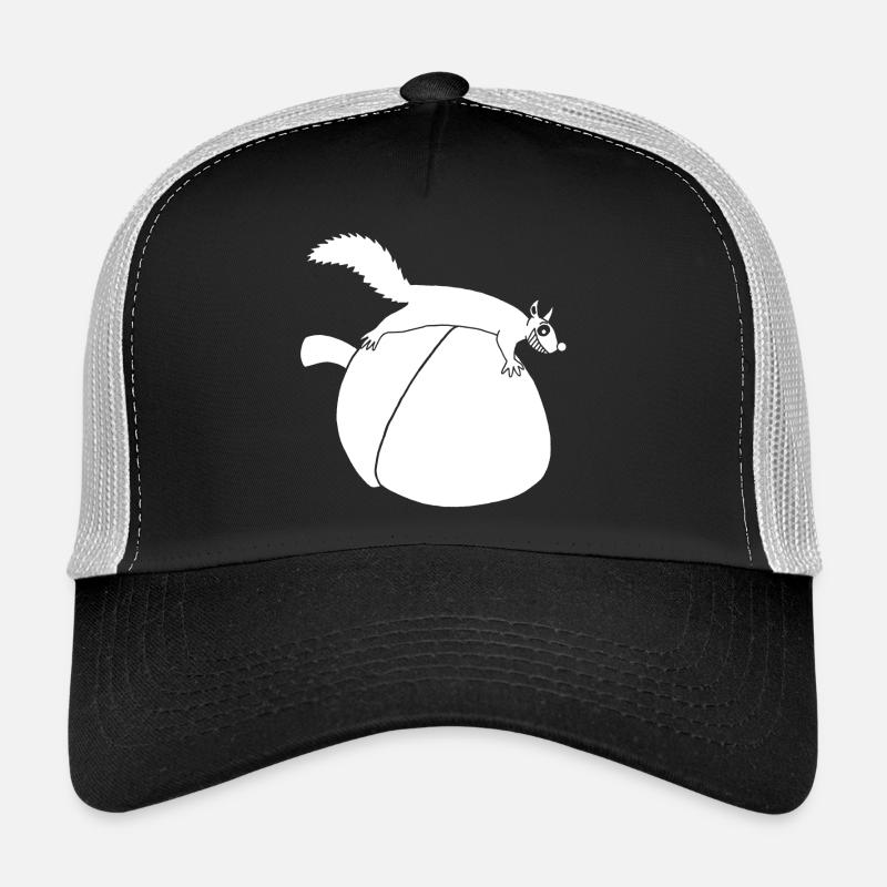 The squirrel against the glans (white) - Trucker Cap - black/stone grey