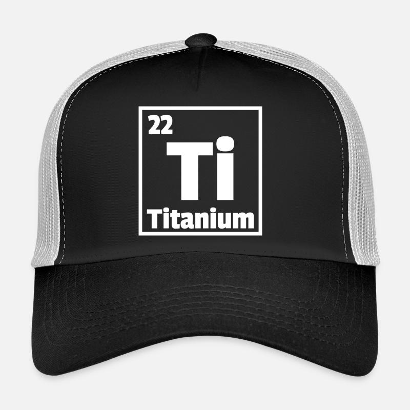 Titane Ti Tableau périodique des éléments - Casquette trucker  - noir/gris pierre