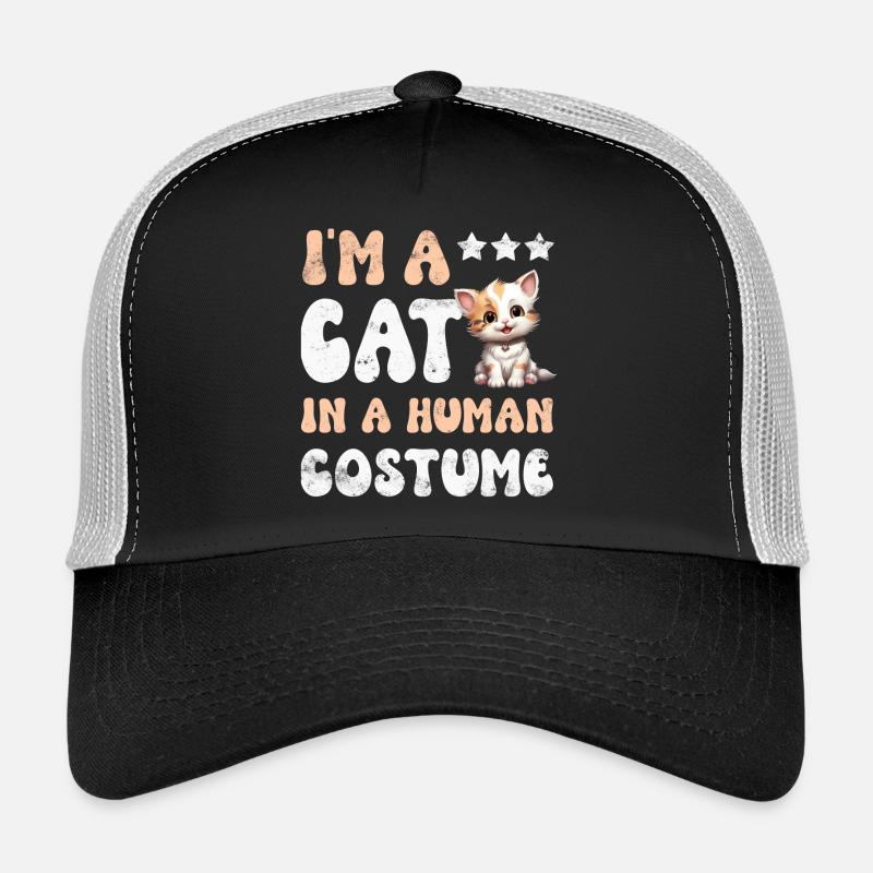 Katze Katzen - Trucker Cap - Schwarz/Steingrau
