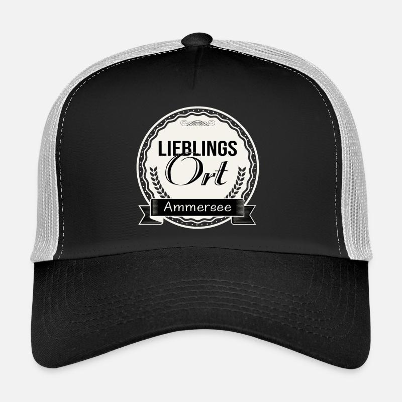 Lieblingsort Ammersee - Trucker Cap - Schwarz/Steingrau