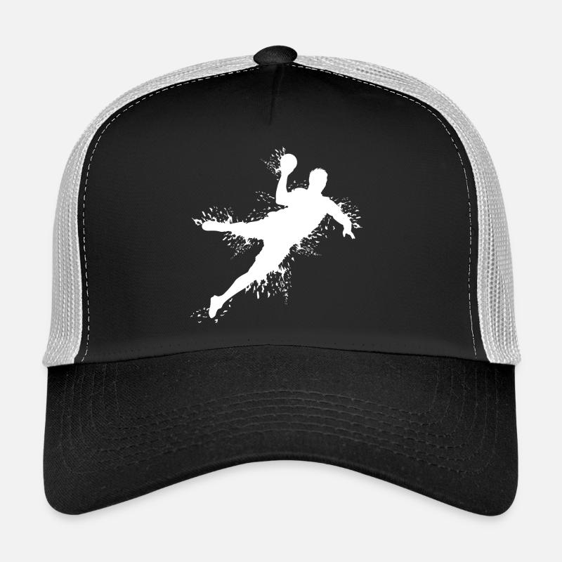 Handball Explosion Wurf Sprung Werfer Handballer - Trucker Cap - Schwarz/Steingrau
