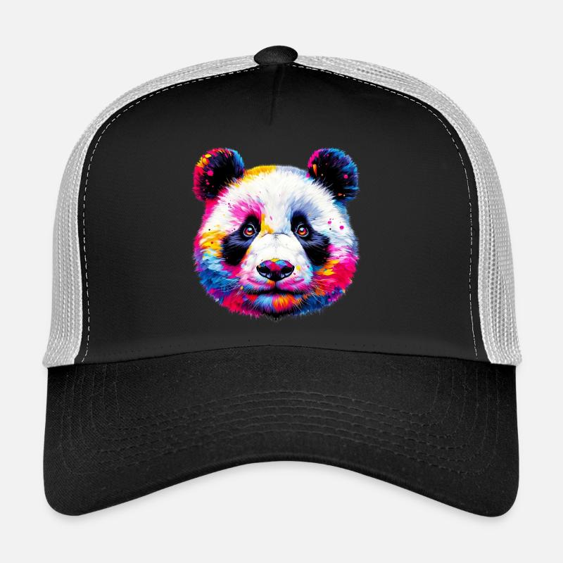 Panda - Trucker Cap - Schwarz/Steingrau