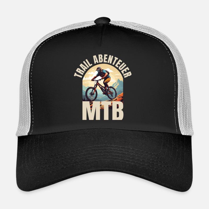MTB: Trail Abenteuer - Trucker Cap - Schwarz/Steingrau