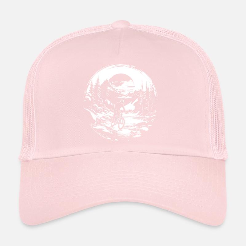 Mountain Biker Graphic Trucker Cap