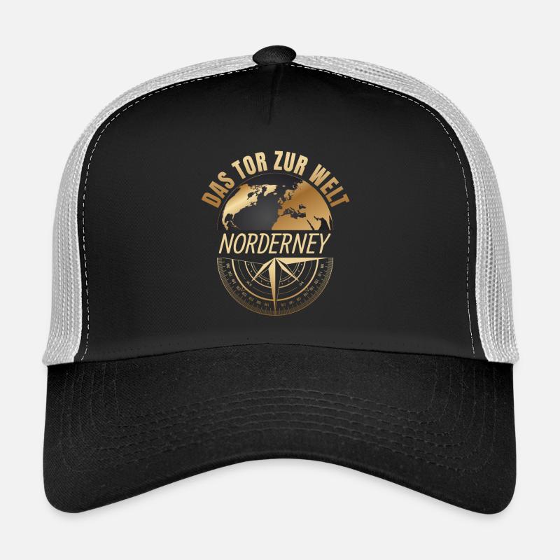 Das Tor zu Welt - Norderney - Trucker Cap - Schwarz/Steingrau