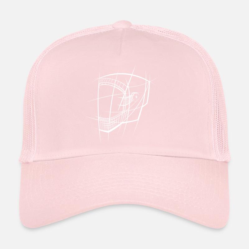 Astronaut helmet sketch drawing tattoo icon icon Trucker Cap