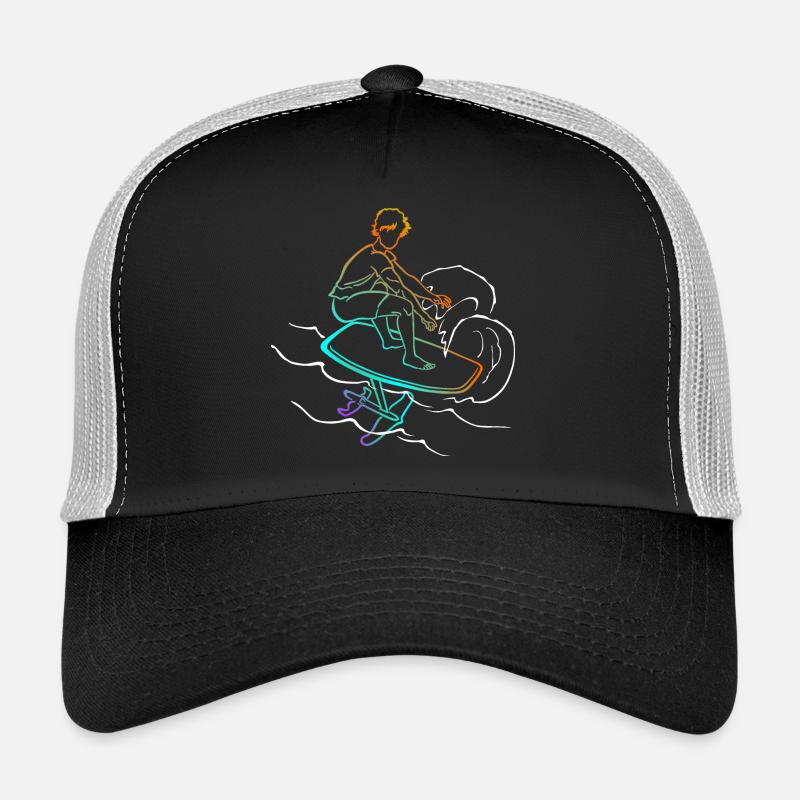 Foil Foiling Wing Sling Surf - Casquette trucker  - noir/gris pierre