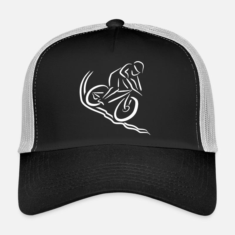 Motif Mountain Biker Downhill Gift Trucker Cap