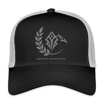 Epic Monster Hunter Wilds Tribal Fantasy Design - Trucker Cap - black/stone grey - Front
