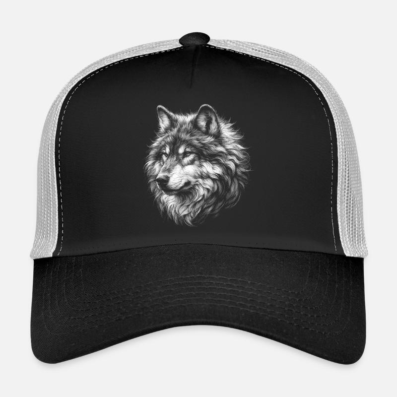 Mystisches Wolfs-Portrait Motiv Trucker Cap