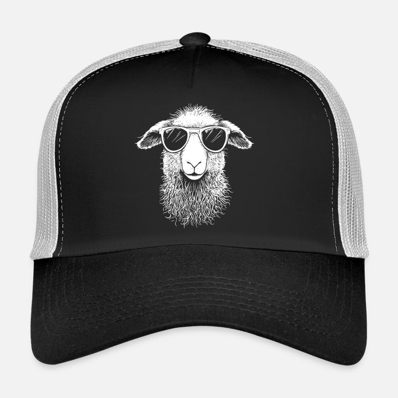 Cool Schaf Sonnenbrille - Trucker Cap - Schwarz/Steingrau
