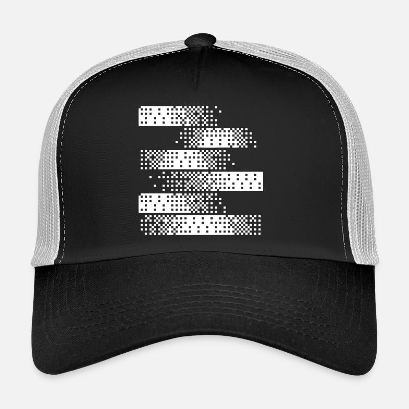 Motif de pixels numériques abstraits Casquette trucker 