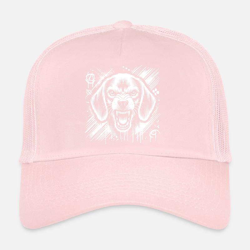 Aggressiver Beagle als im coolen Graffiti Stil Trucker Cap