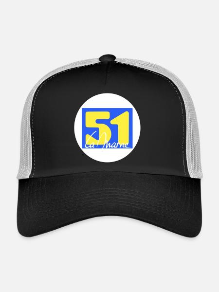 Logo emblématique de La Marne en couleurs vives - Casquette trucker  - noir/gris pierre - Devant