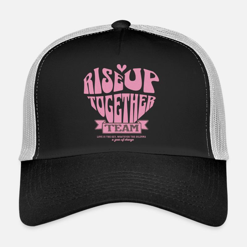 Conception de t-shirt Love Unity Heart, Levez-vous ensemble Casquette trucker 