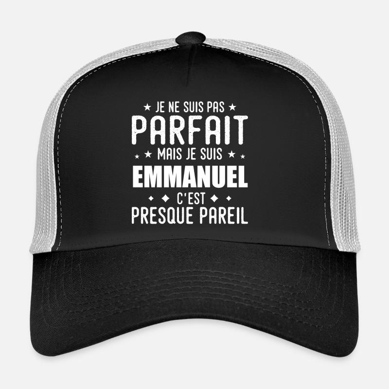 Emmanuel : authentique, imparfait, top, perfection Casquette trucker 