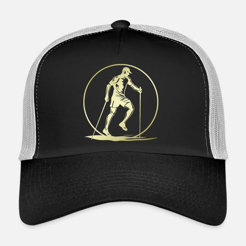 Nordic Walking Silhouette - Trucker Cap - Schwarz/Steingrau