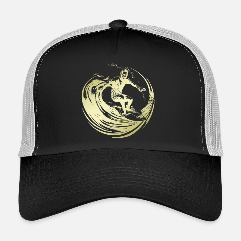 Silhouette de surfeur Surf Casquette trucker 