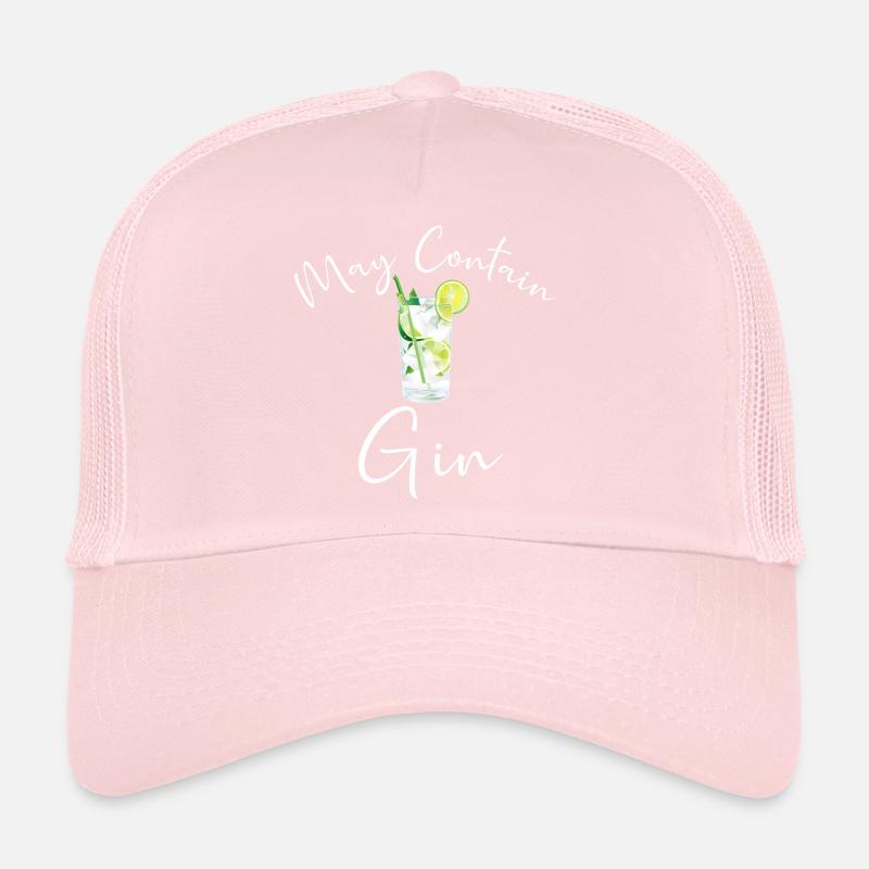 Gin Drinker Bartender MAY CONTAIN GIN SAYING Trucker Cap