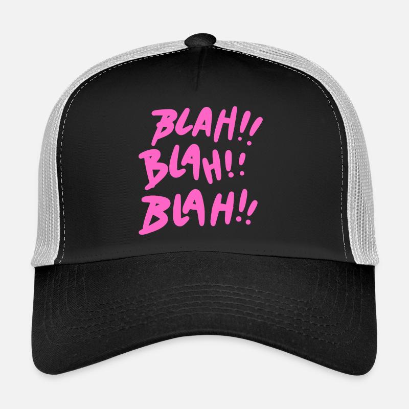 Blah Blah Blah Pink - Trucker Cap - Schwarz/Steingrau