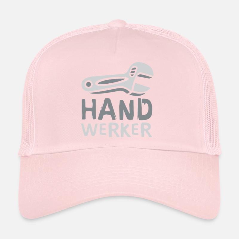 Handwerker Comic Design mit Schraubenschlüssel Trucker Cap