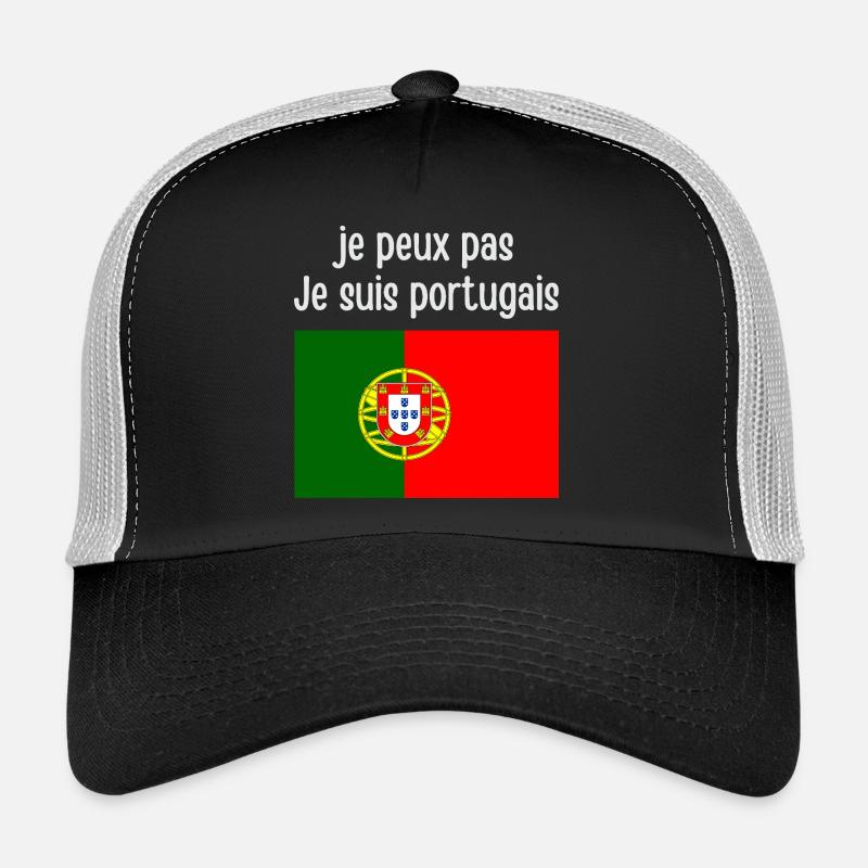 Fierté Portugaise en Texte et Drapeau Casquette trucker 