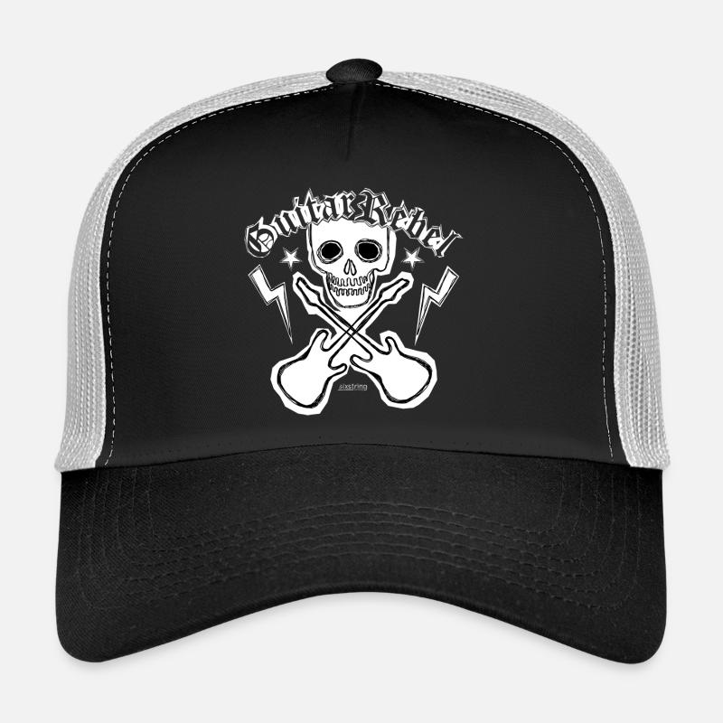 Guitar Rebel - Patchstyle - Trucker Cap - Schwarz/Steingrau